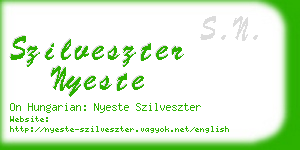 szilveszter nyeste business card